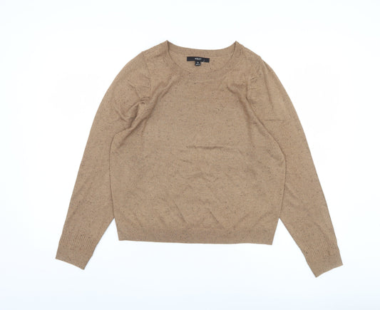 Womens UK Size M NEXT Beige Pullover Jumper