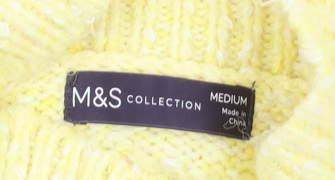 Womens UK Size M Marks and Spencer Yellow Pullover Jumper