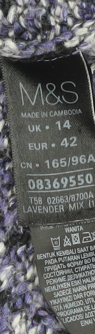 Womens UK Size 14 Marks and Spencer Purple Cardigan Jumper