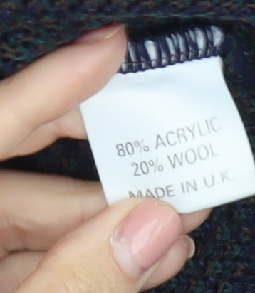 Peter Gribby Men’s Blue V-Neck Nature Pullover Jumper