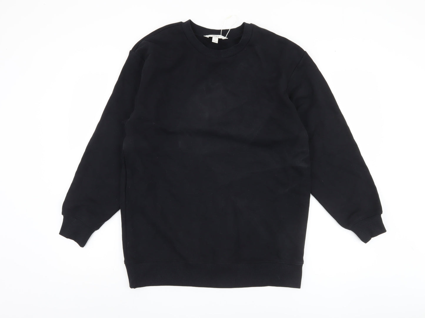 Marks & Spencer Black Unisex Sweatshirt S, Pullover Casual
