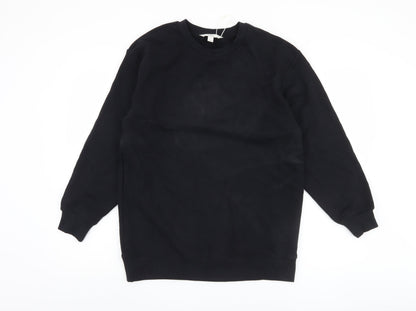 Marks & Spencer Black Unisex Sweatshirt S, Pullover Casual