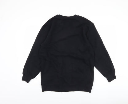Marks & Spencer Black Unisex Sweatshirt S, Pullover Casual
