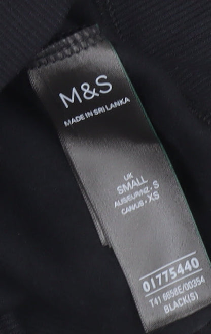 Marks & Spencer Black Unisex Sweatshirt S, Pullover Casual