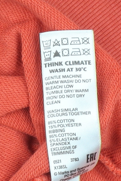 Womens UK Size 6 Marks and Spencer Orange Pullover Sweatshirt