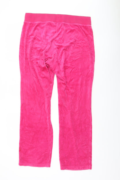Yessica Women's Pink Velour Trousers