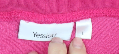 Yessica Women's Pink Velour Trousers