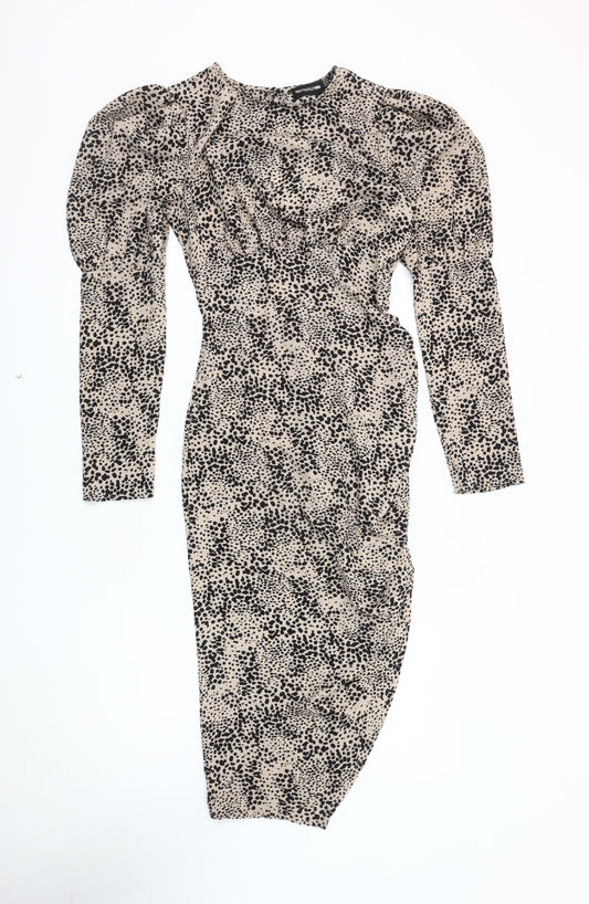 PrettyLittleThing Women's Black Bodycon Dress UK 6