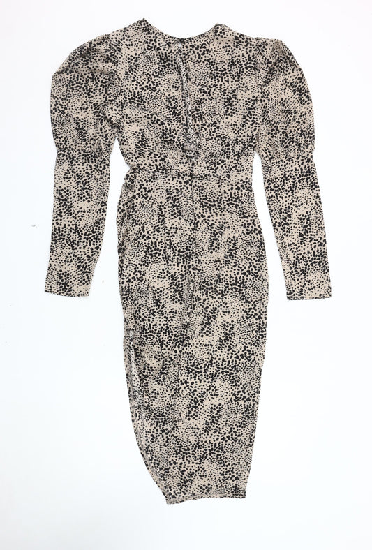 PrettyLittleThing Women's Black Bodycon Dress UK 6