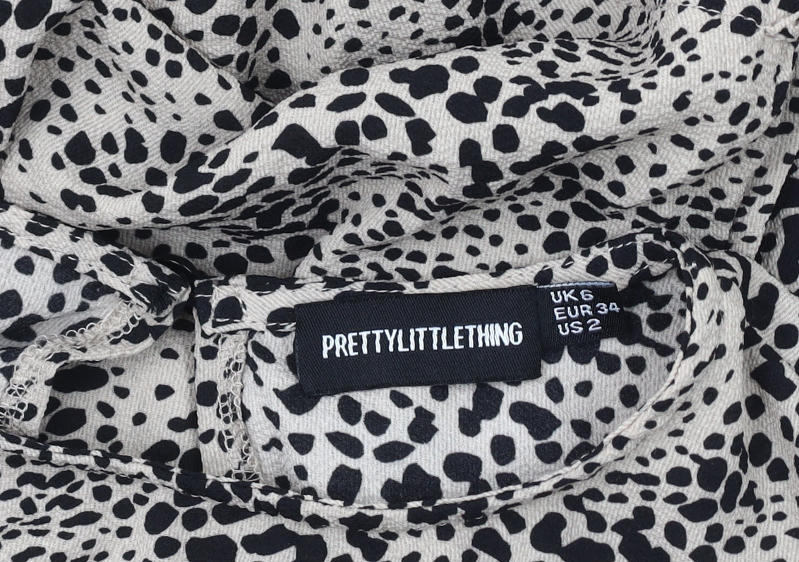 PrettyLittleThing Women's Black Bodycon Dress UK 6