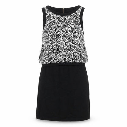 Warehouse Women's Black Animal Print Blouson Dress UK 6