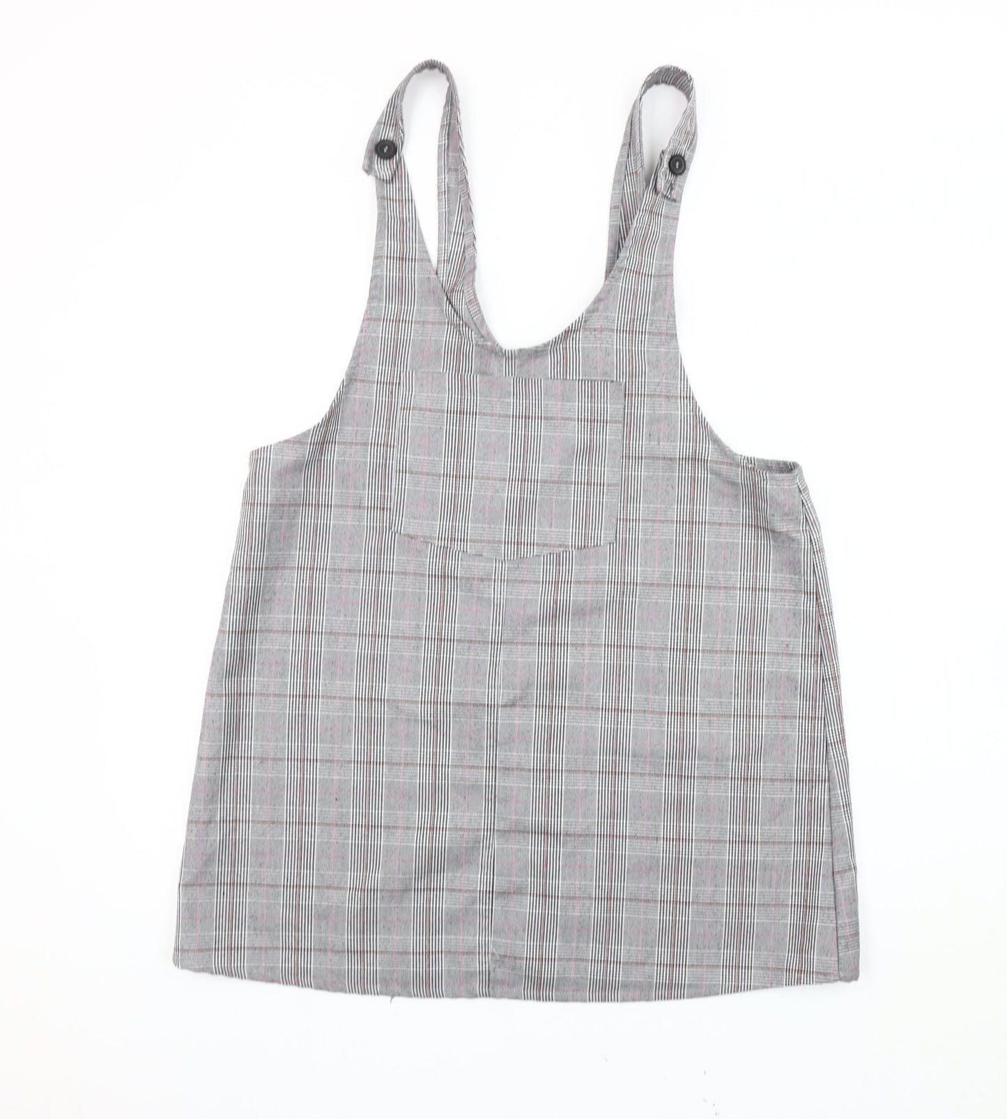 Pull & Bear Women's Check Pinafore Dress Size 14