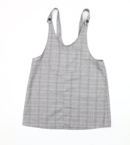 Pull & Bear Women's Check Pinafore Dress Size 14