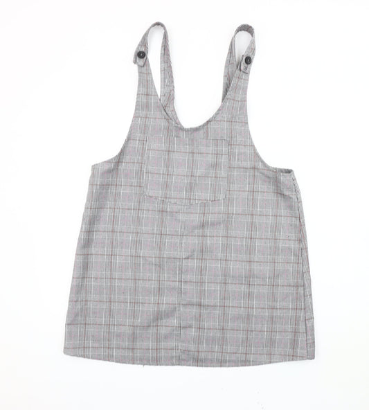 Pull & Bear Women's Check Pinafore Dress Size 14