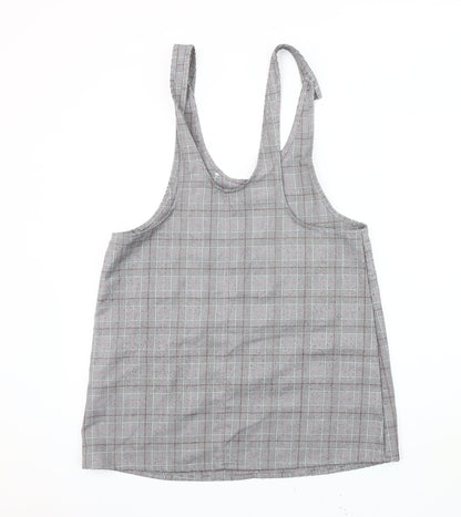Pull & Bear Women's Check Pinafore Dress Size 14