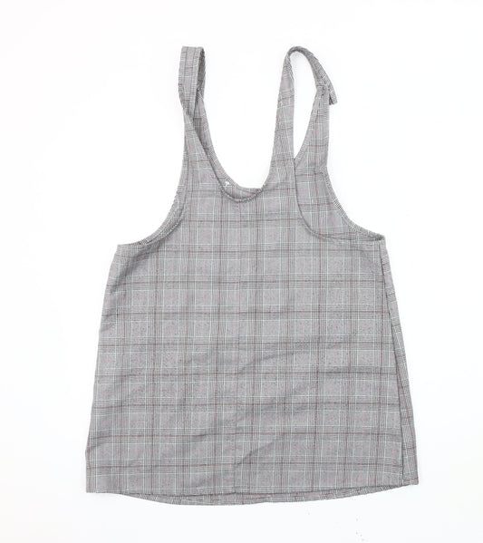 Pull & Bear Women's Check Pinafore Dress Size 14