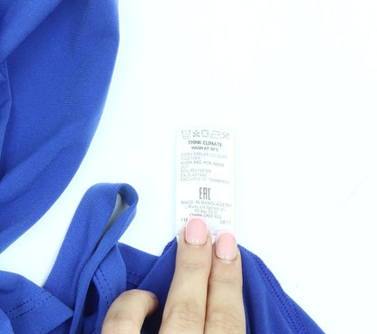 Marks and Spencer Women's Blue Wrap Dress Size 16