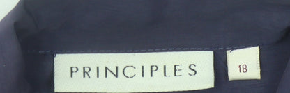 Womens UK Size 18 Principles Blue  Button-Up