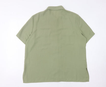 Womens UK Size 20 Berkertex Green  Button-Up