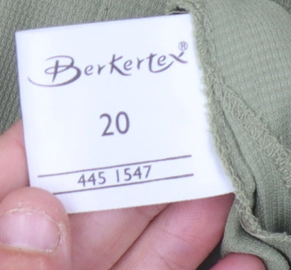 Womens UK Size 20 Berkertex Green  Button-Up
