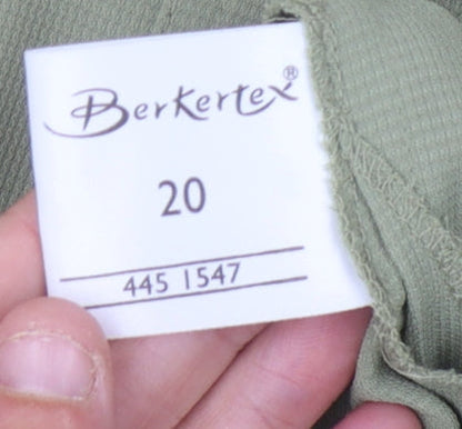 Womens UK Size 20 Berkertex Green  Button-Up