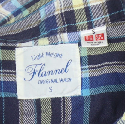 Unisex Adults UK Size S Uniqlo Multicoloured Basic Button-Up