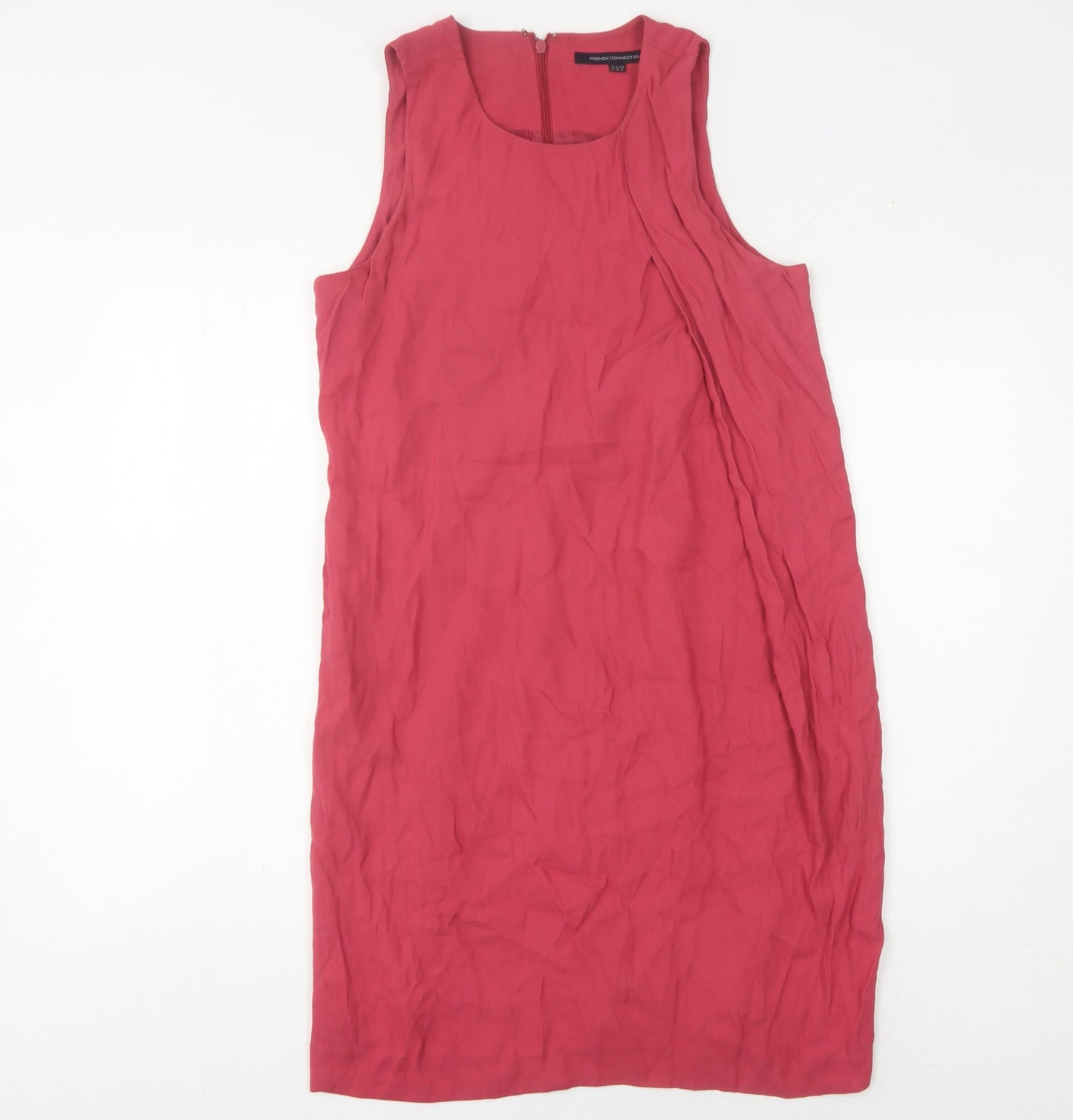 French Connection Women's Red Shift Dress Size 12