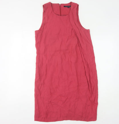 French Connection Women's Red Shift Dress Size 12