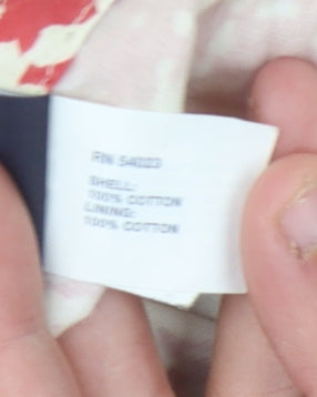 GAP Women's Red Ivory Paisley A-Line Skirt Size 8