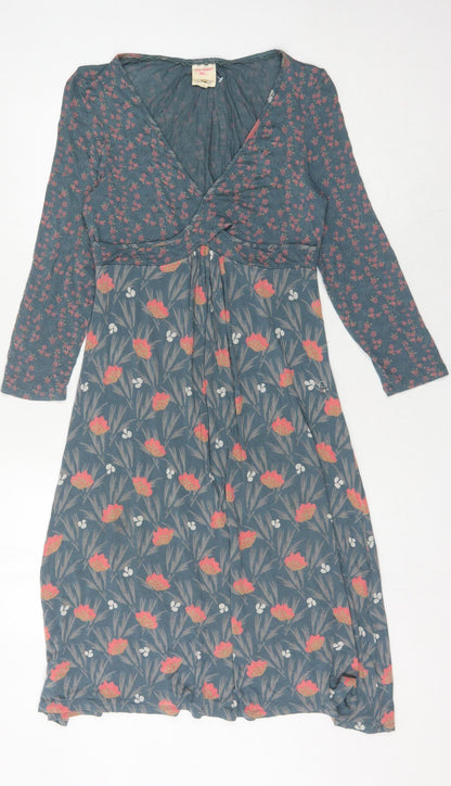 White Stuff Women's Multicoloured Floral Dress Size 10