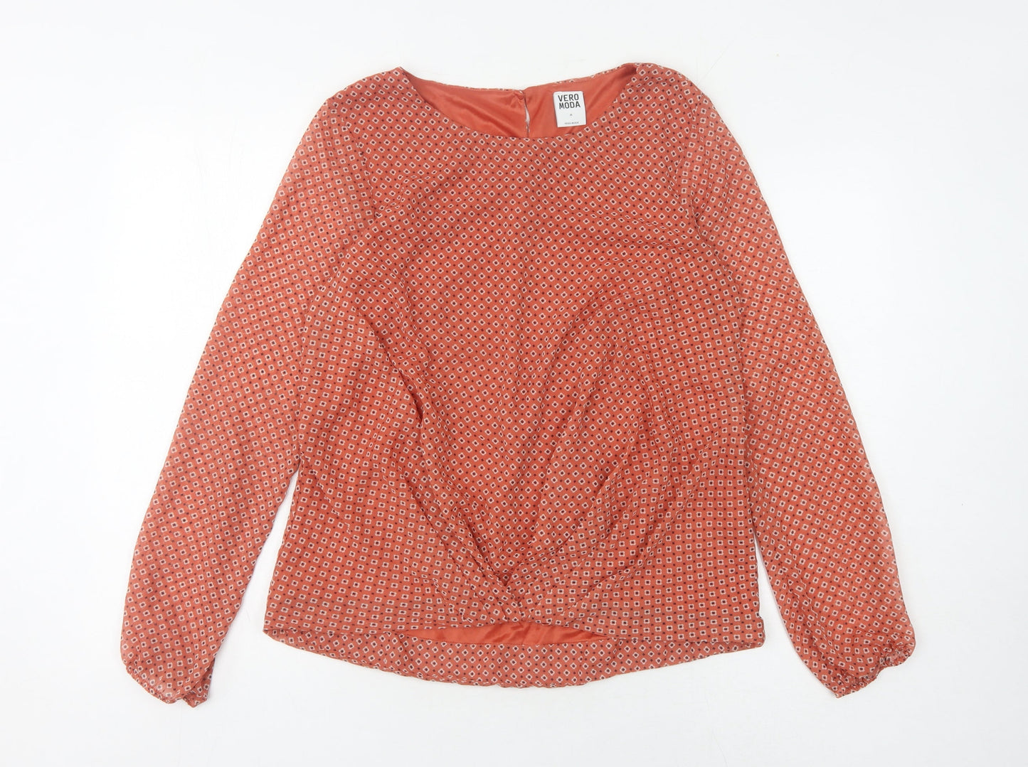 Womens UK Size M VERO MODA Red Basic Blouse
