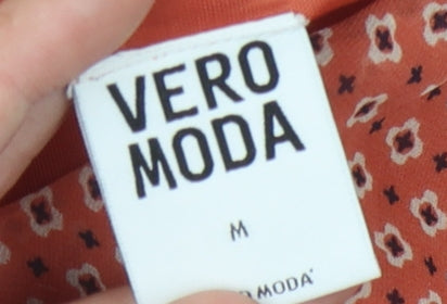 Womens UK Size M VERO MODA Red Basic Blouse