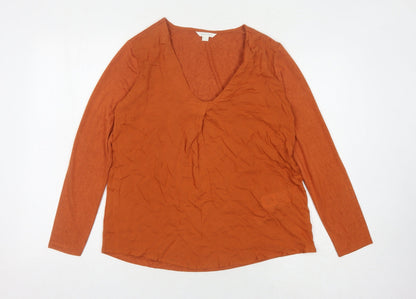 Womens UK Size M Springfield Orange Basic T-Shirt