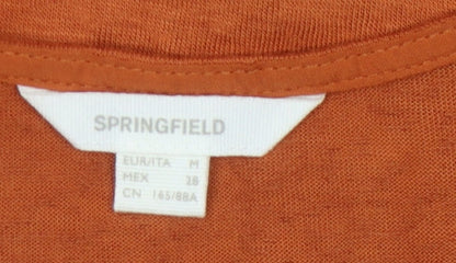 Womens UK Size M Springfield Orange Basic T-Shirt