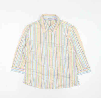 Abercrombie & Fitch Women's Multicoloured Striped Button-Up Shirt