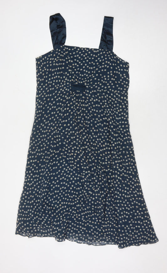 Fenn Wright Manson Women's Blue Polka Dot Dress Size 16