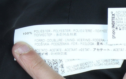 Zara Basic Black Women's Blazer L Woven Polyester