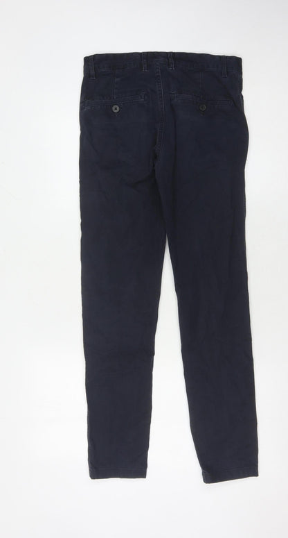 H&M Men's Blue Slim Fit Chino Trousers 28/30