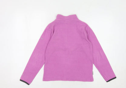 Trespass Girls Pink Fleece 1/4 Zip Sweatshirt, Size 9-10 Years