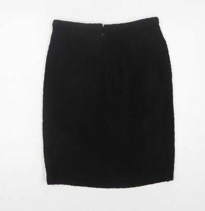 L.K. Bennett Women's Black Wool Pencil Skirt Size 12