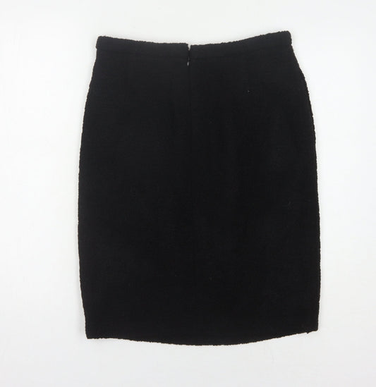 L.K. Bennett Women's Black Wool Pencil Skirt Size 12
