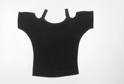 Womens UK Size 10 Star by Julien Macdonald Black Basic Blouse