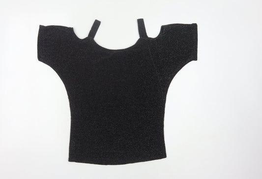 Womens UK Size 10 Star by Julien Macdonald Black Basic Blouse