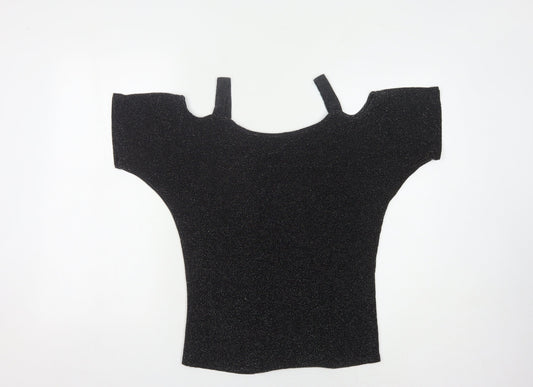 Womens UK Size 10 Star by Julien Macdonald Black Basic Blouse