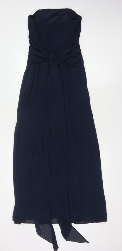 Dessy Collection Women's Blue Strapless Formal Dress