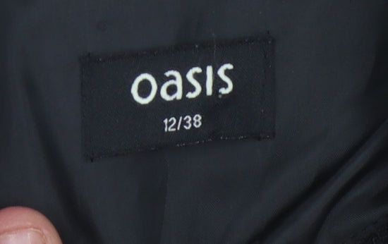 Oasis Women's Black Lace Long Sleeve Dress, Size 12