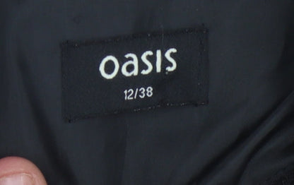 Oasis Women's Black Lace Long Sleeve Dress, Size 12