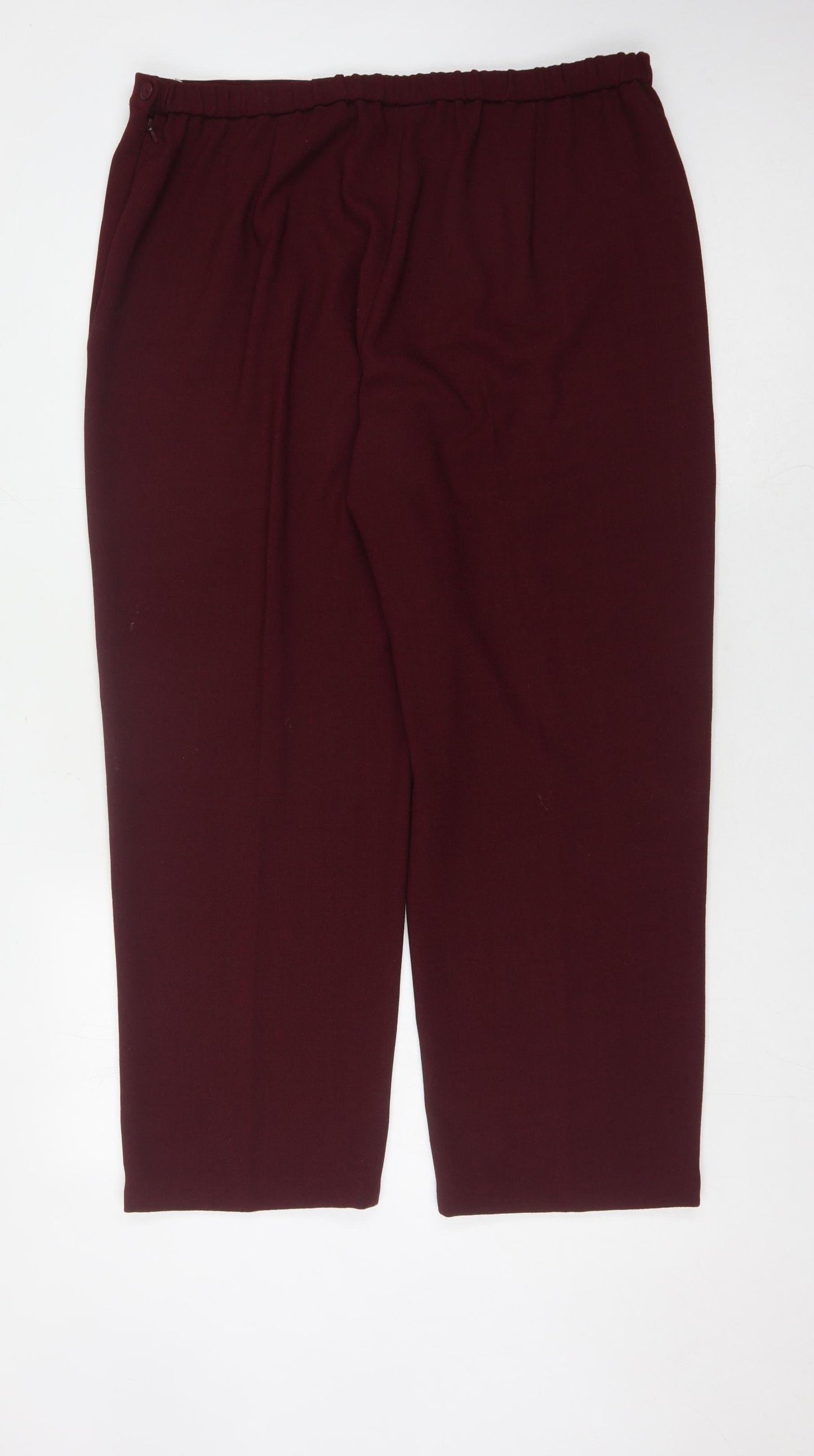 Womens UK Size 20 Eastex Relaxed Fit Casual Red Trousers