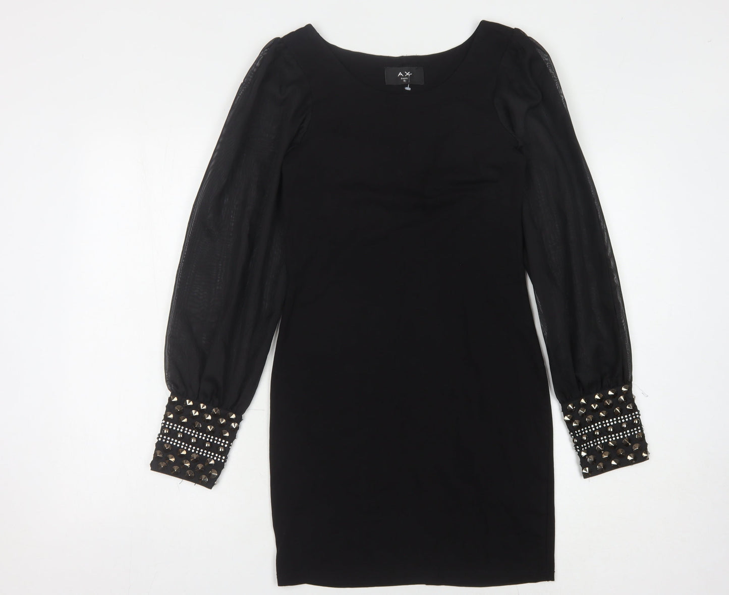 AX Paris Women’s Black Studded Sleeve Dress Size 10