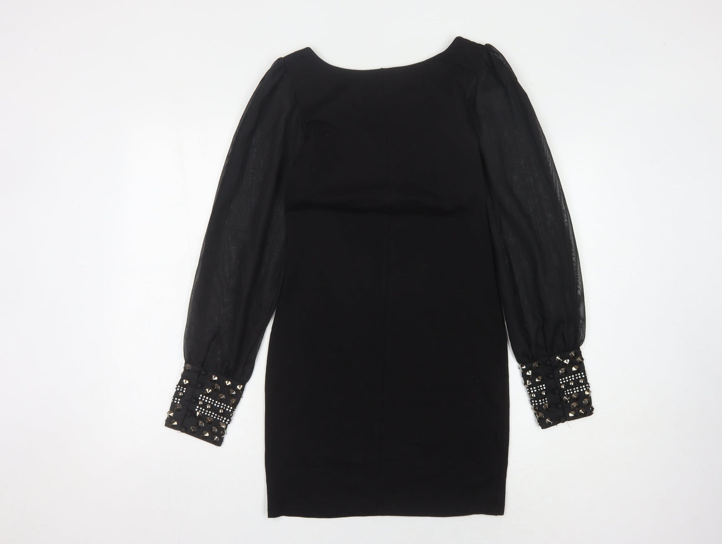 AX Paris Women’s Black Studded Sleeve Dress Size 10